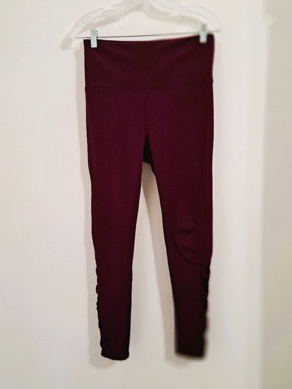 ebb & flow Women's Leggings Size M Color Burgundy